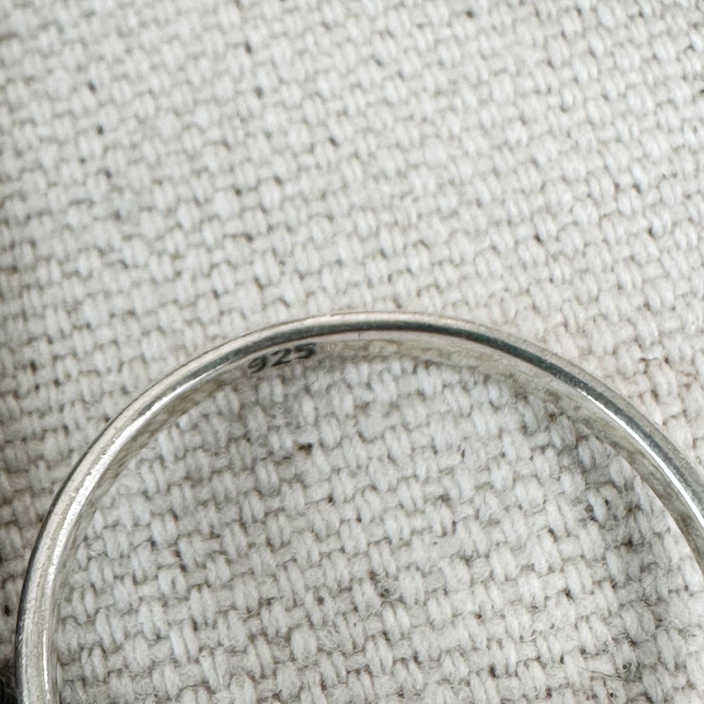 NEW Carnelian Cabochon Ring 8 Ornate Sterling Silver Spiral Leaf Design Orange - Picture 7 of 8